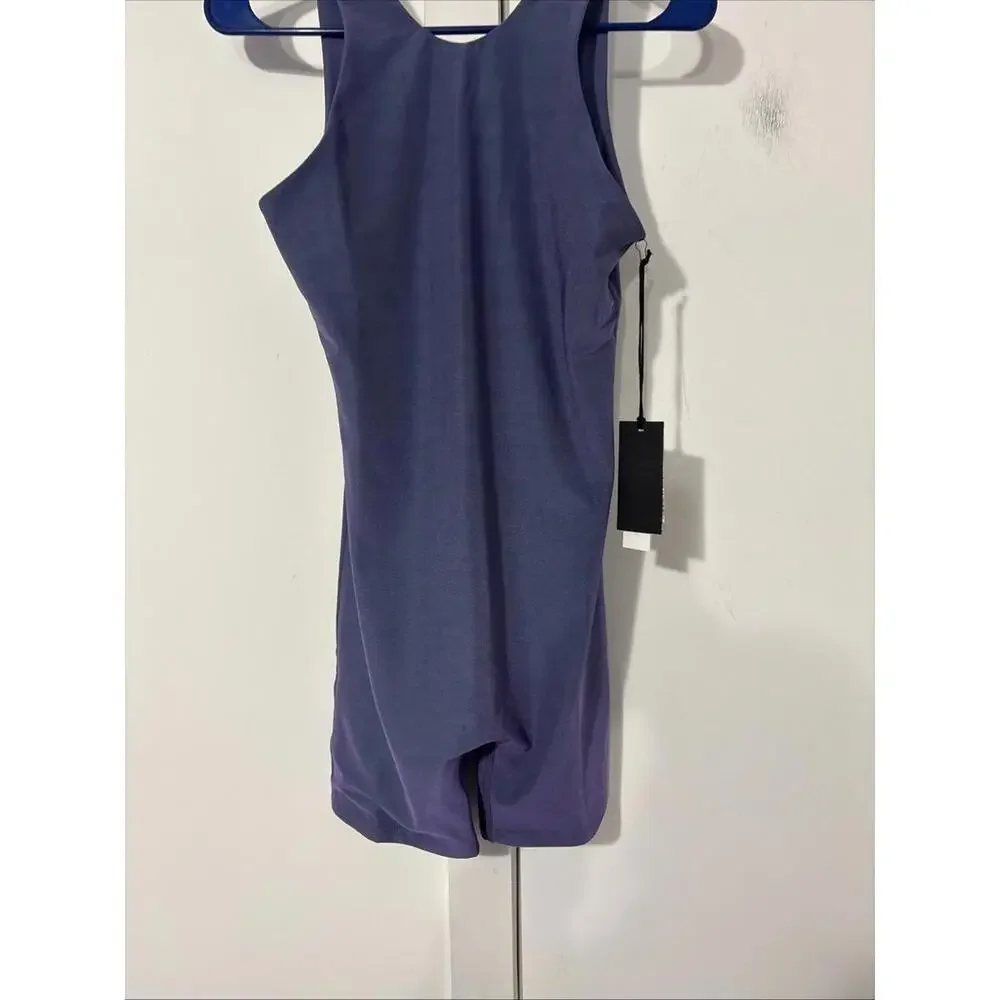 $185 TWENTY Montreal Women's Purple Knit One Piece Colorsphere Bodysuit Size‎ M